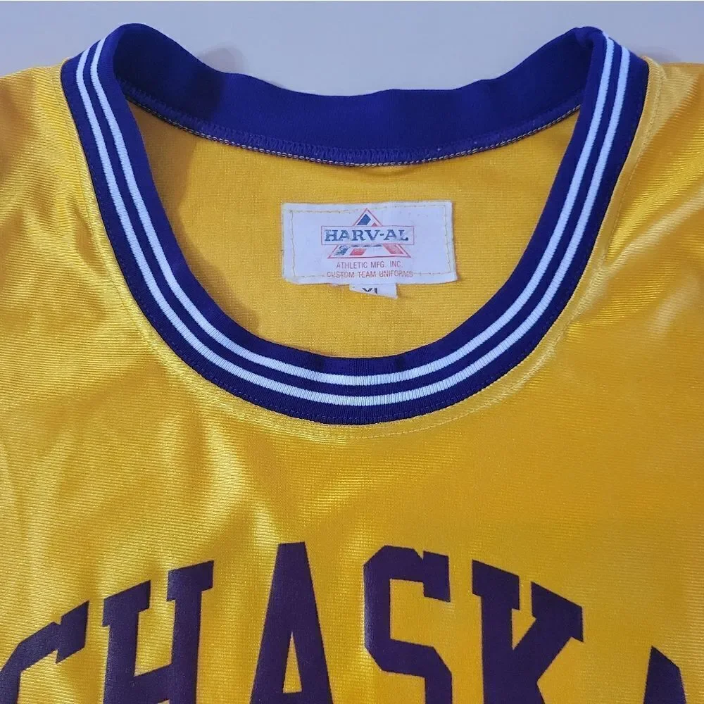 Chaska High School Hawks #53 Basketball Yellow Jersey